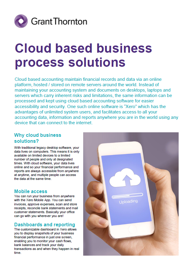 Cloud based business process solutions | Grant Thornton